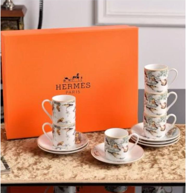Hermes Turkish Coffee Carnets D Equateur Bird set of six